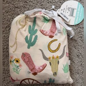 Little Sleepies Pink Ready to Rodeo Baby Fitted Crib Sheet